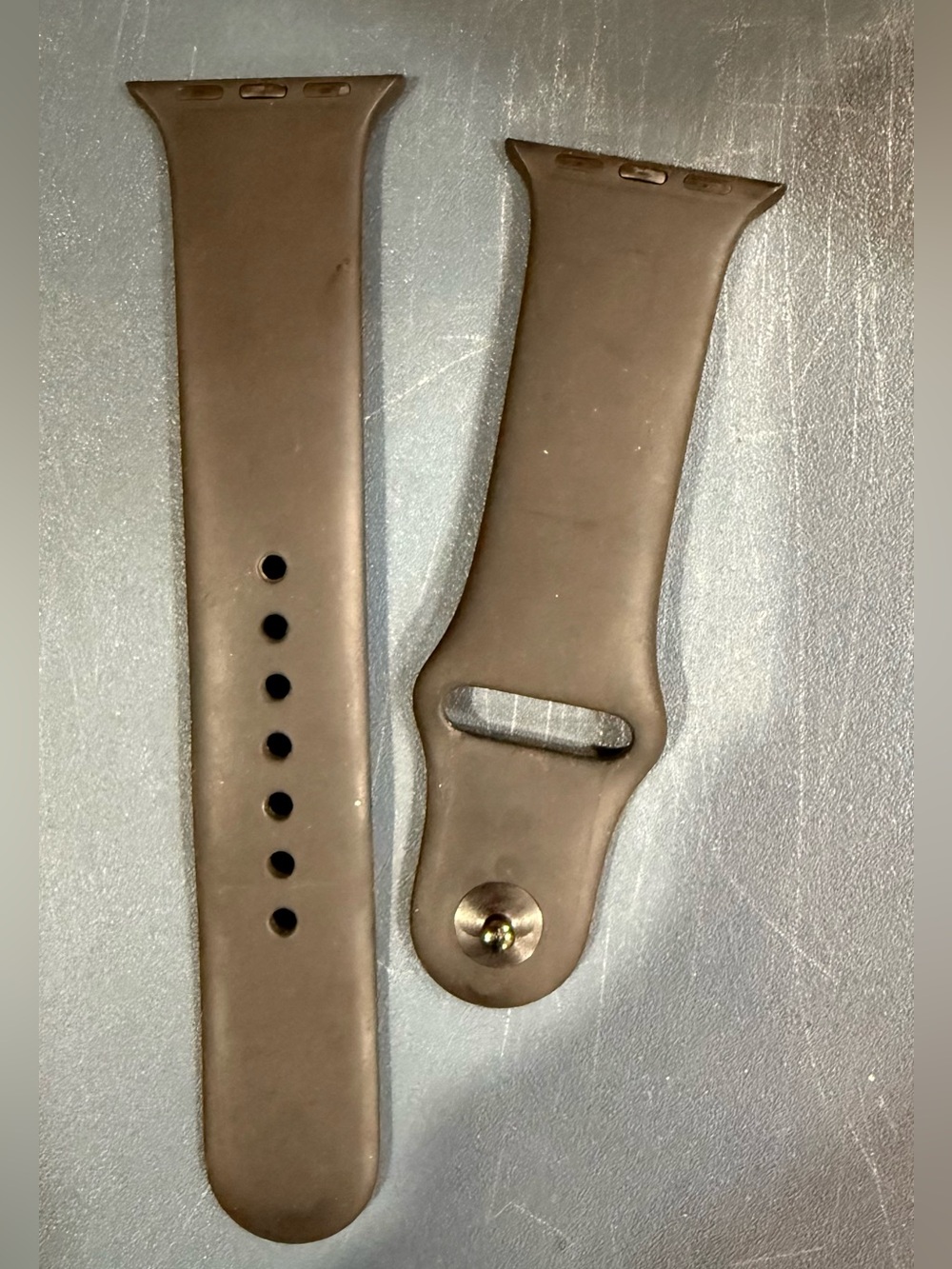 Apple Watch Black Silicone Watch Band - Two Piece Replacement Strap